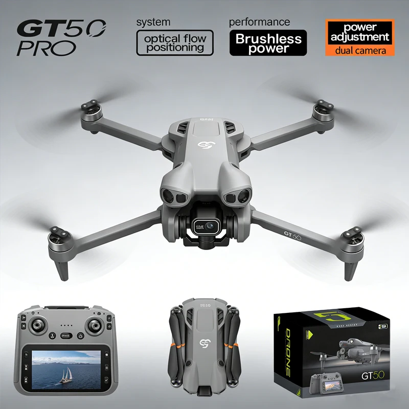 

Новый GPS-дрон GT50 Pro 8K Professional HD с двойной камерой 360° ° Бесщеточный 5G WIFI FPV RC Airdrop Quadcopter Toys для предотвращения препятствий
