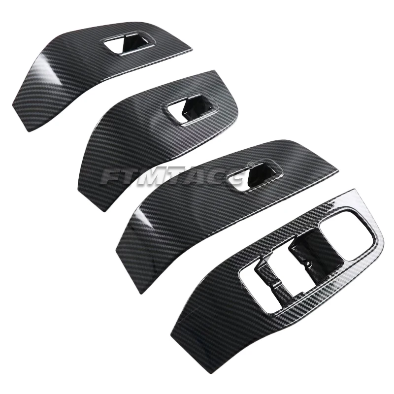 For MG HS 2018-2023 LHD RHD ABS Carbon Fiber Interior Car Accessories Windows Rise Switch Panel Glass Lift Control Cover