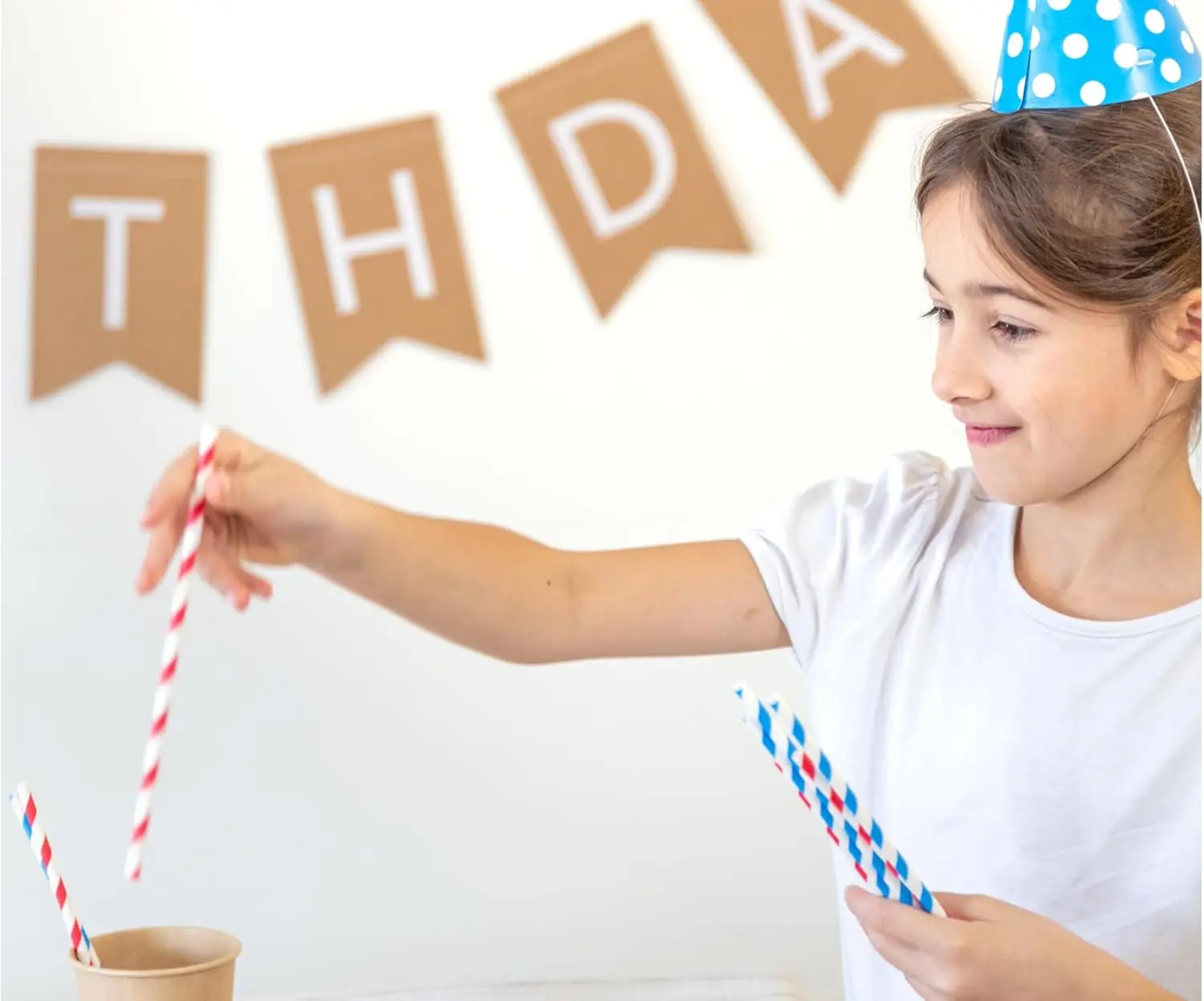 Alles Gute zum Geburtstag-Banner für Geburtstagsparty-Dekorationen (weißer Druck) – Detail 3