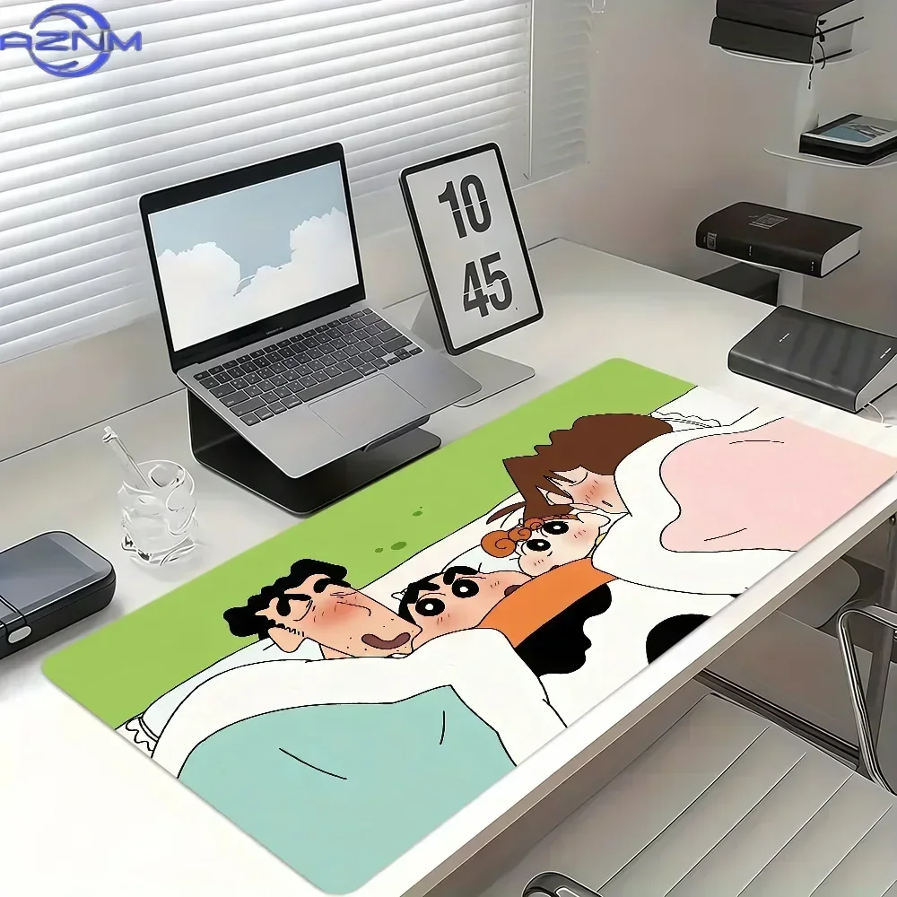 Green Top Background Cute Cartoon Family Sleeping In Bed Art Rubber Mouse Pad Non Slip Gaming Desk Mat For PC Laptop Keyboard Ta