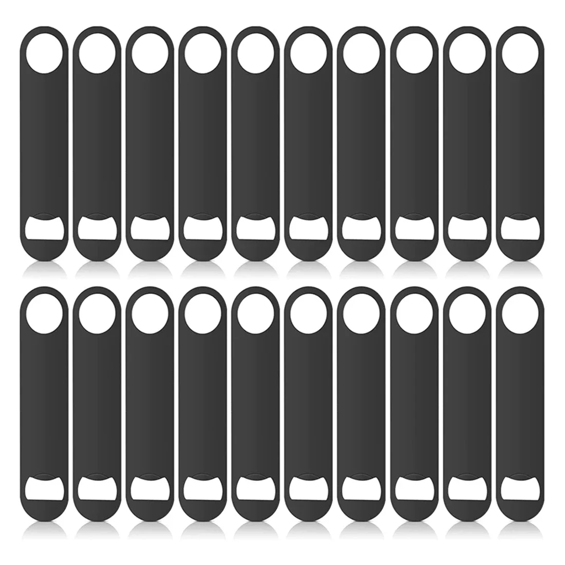20Pack Flat Bottle Opener Beer Cap Bottle Opener Bar Blade Fun Bartender Bottle Opener for Kitchen Party Supplies Black