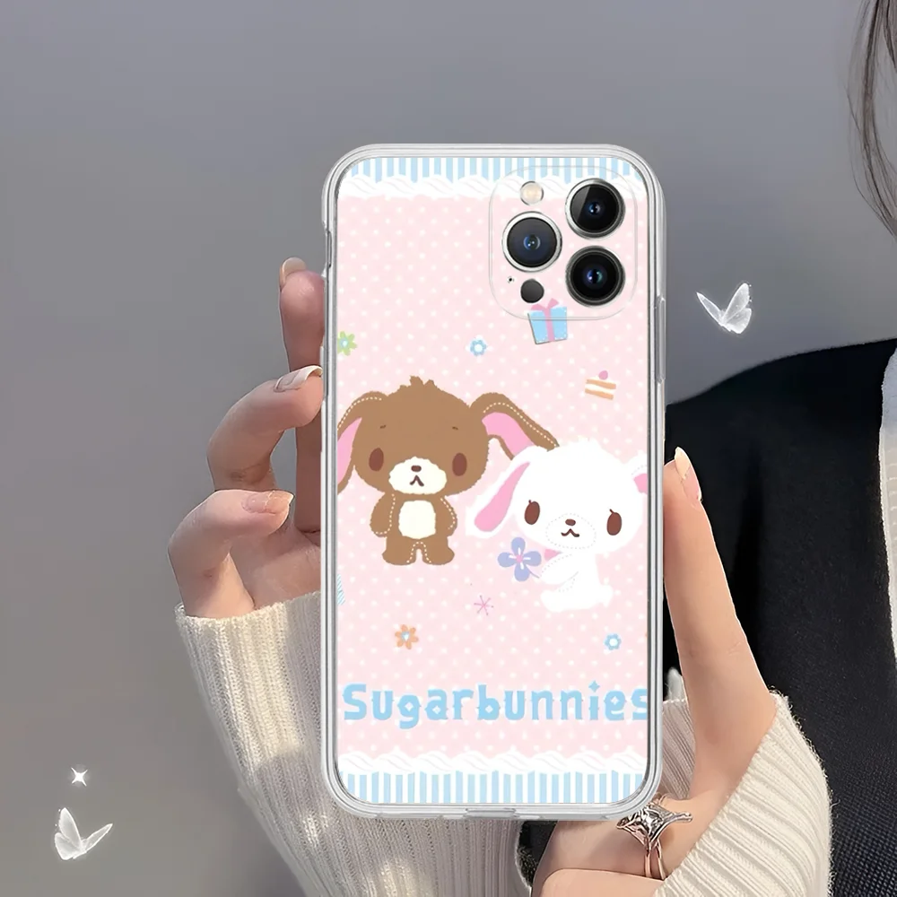 S-Sugarbunnies Phone Case for iPhone 16 15 8 7 6 6S Plus X SE XR XS 14 11 12 13 Mini Pro Max Mobile Case