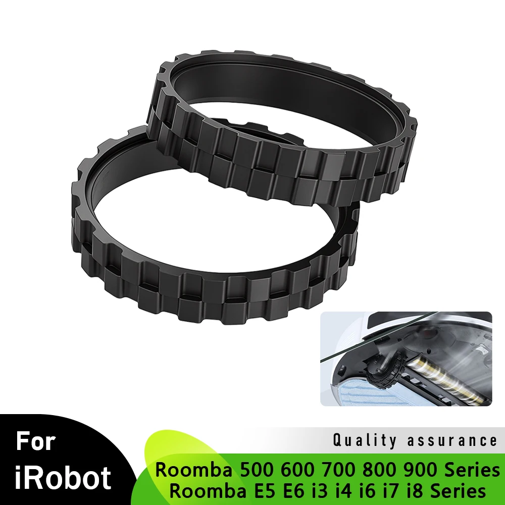 Cubiertas de Neumáticos de Repuesto para iRobot Roomba i3 i7 J7 E5 E6 Series 500 600 700 800 900, Anillo de Cuero para Ruedas de Robot Aspirador
