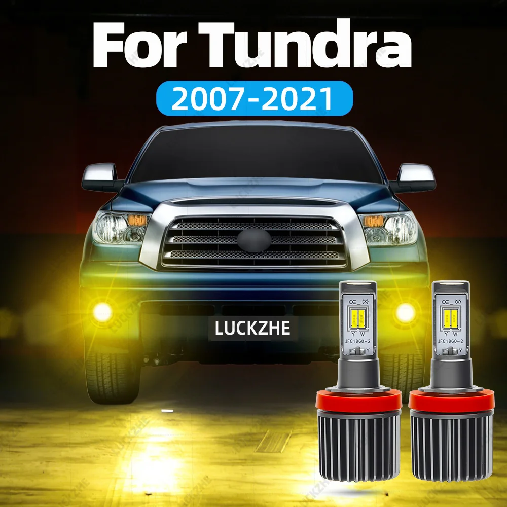 

LED Front Fog Light Bulb For Toyota Tundra 2007-2015 2016 2017 2018 2019 2020 2021 Accessories Dual Color LED Fog Light Yellow