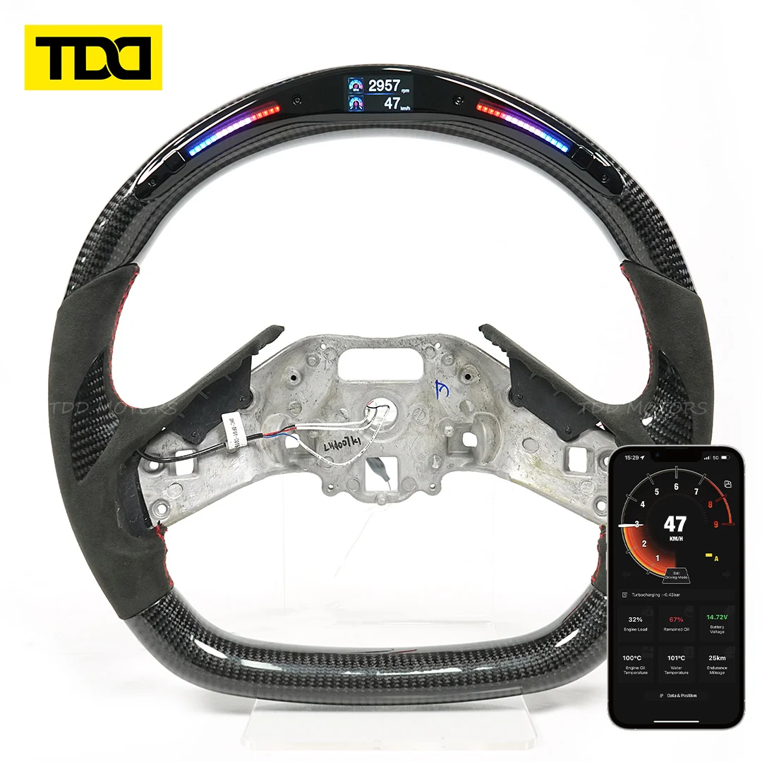 TDD Forged Carbon Fiber Customized Smart Galaxy Pro II LED Steering Wheel for Chevrolet Corvette C8