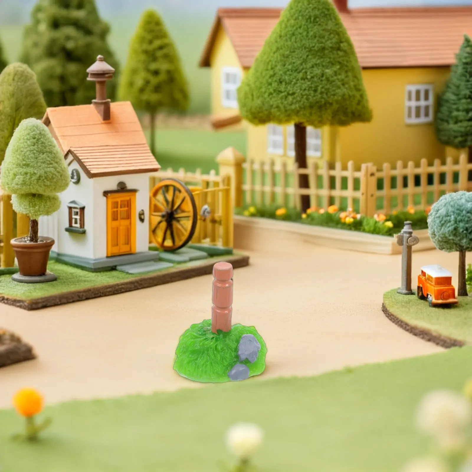 

24Pcs Miniature Farm Accessories Creative DIY Mini Farm Animal Barrier Fence Portable Micro Landscape Ornaments for Dollhouse