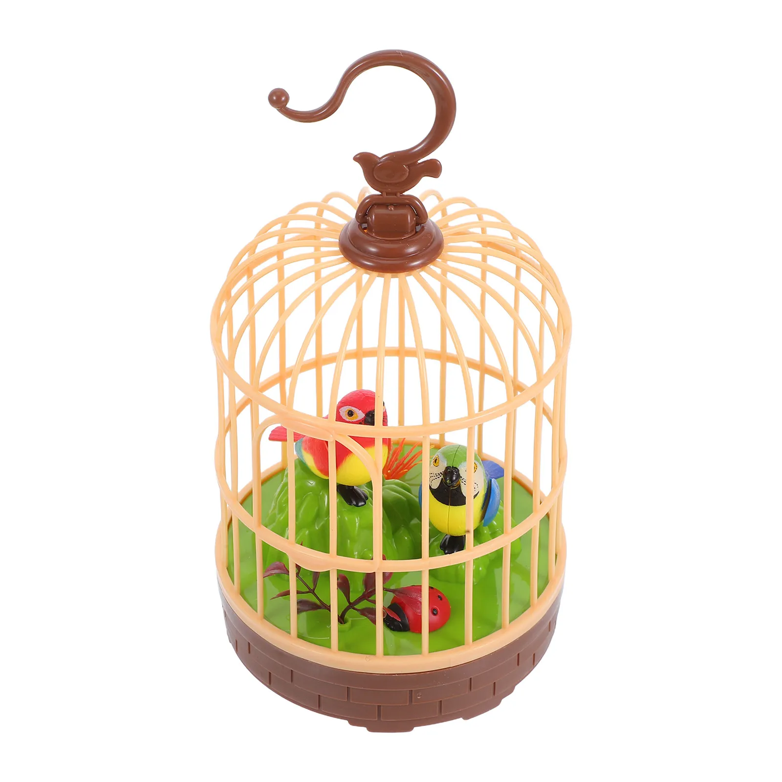 

Mini Voice Activated Birdcage for Children Chirping Fluttering Simulation Bird Sounds Natural Aesthetic Decor Small Space