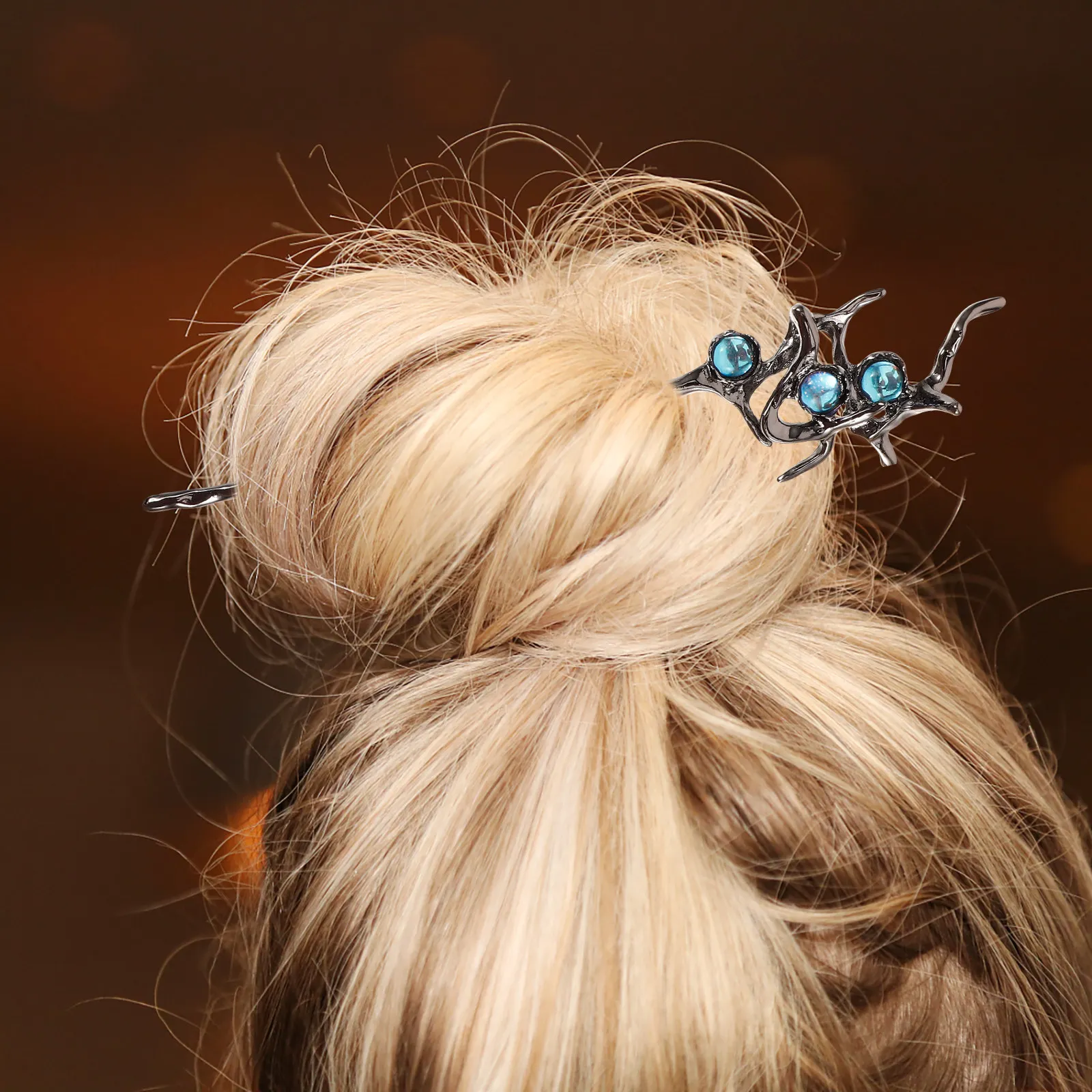 3 Pcs Chinese Chopsticks for Hair Style Ancient Hairpin Accessories Alloy Asian Beautiful