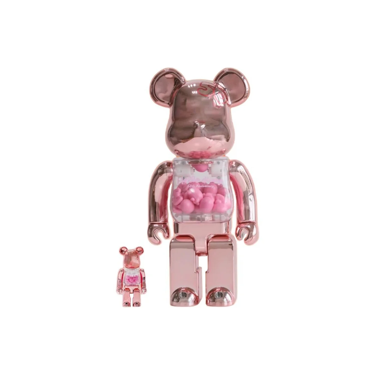 BE@RBRICK 4000% Hello Kitty, Colaboración por el 50 Aniversario, Figuras Modernas y a la Moda de 7cm/28cm, BE@RBRICK-2412-0002