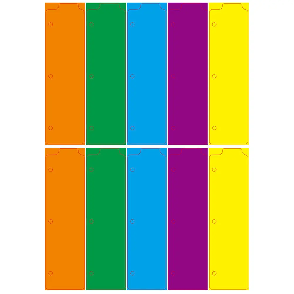 10Pcs Binder Dividers ABS Colored Notebook Tab Markers for Journals Scrapbooks Document Classification Binder Dividers