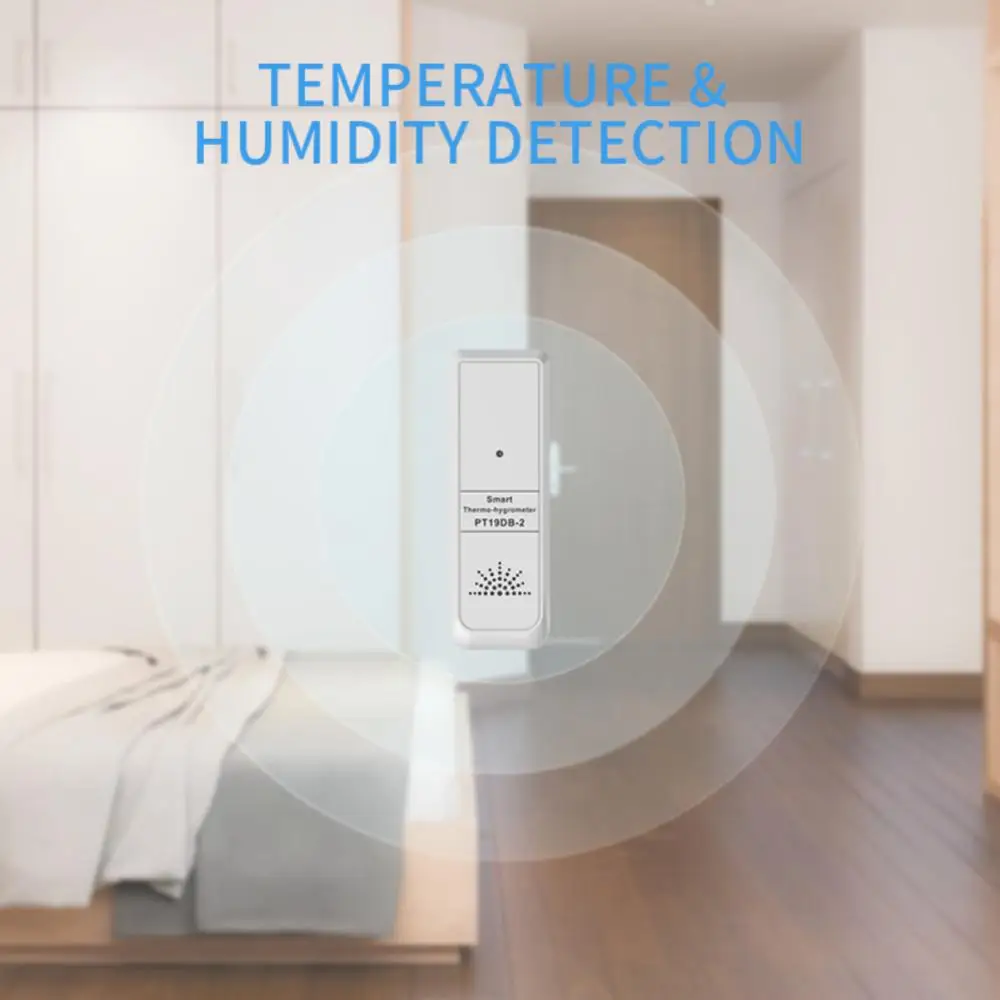 Aubess Tuya Smart Outdoor Temperature Humidity Sensor -10℃-50℃ Detection Range Mobile App Remote Monitoring Support Gateway