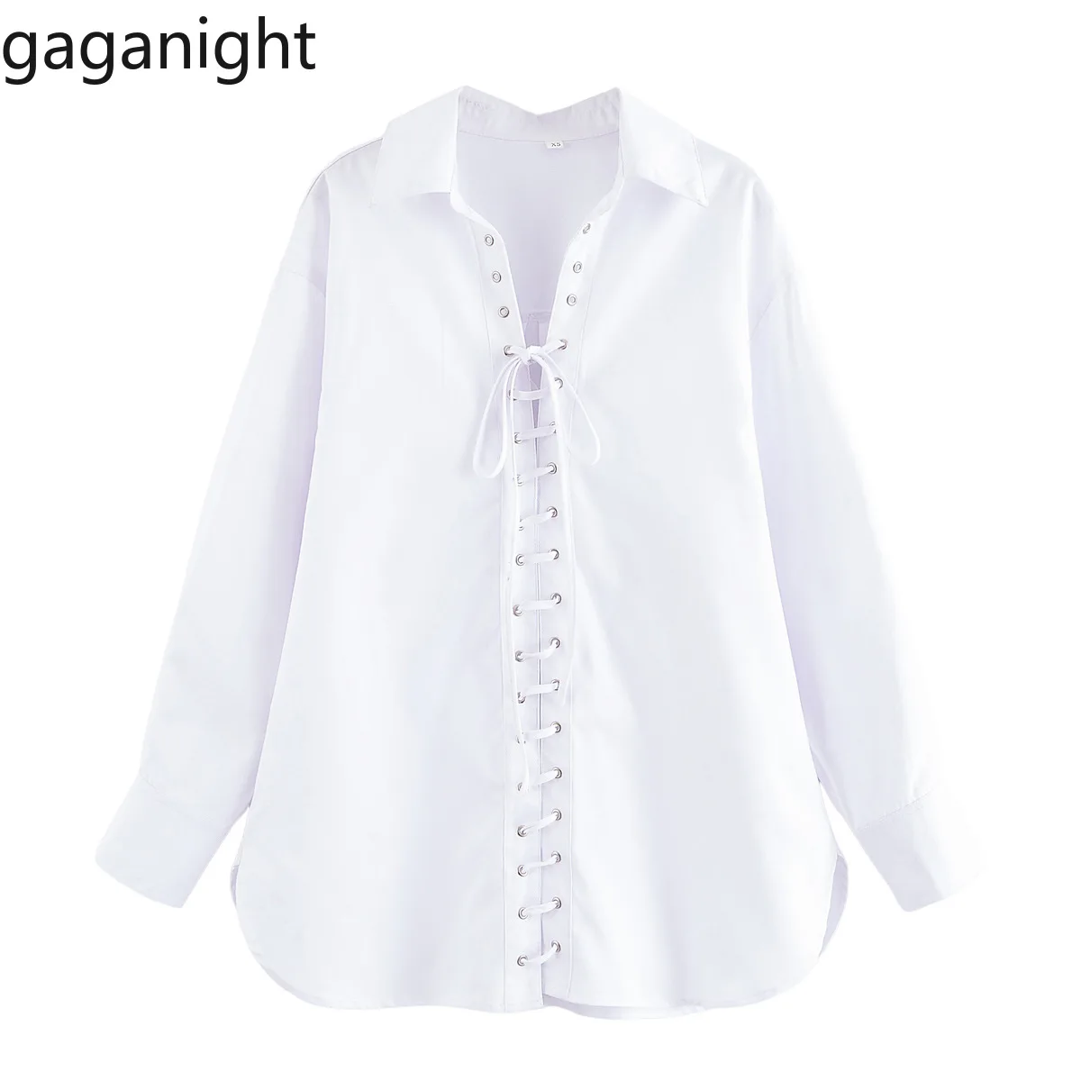 

Gaganight2025 Women Niche Fashion Design Sense Summer New European American Style Lace Decoration Loose Long Sleeved Shirt