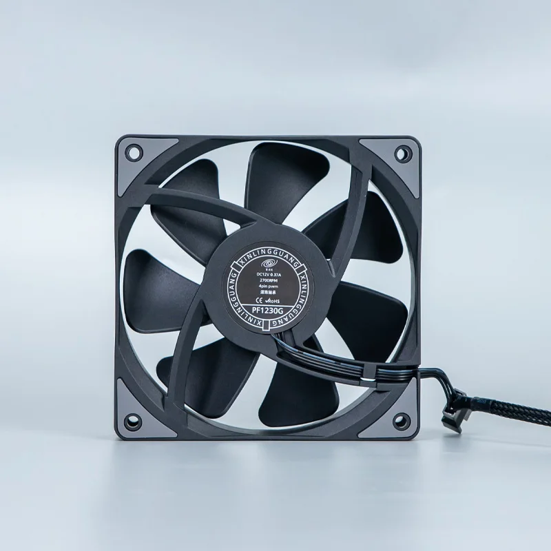 Pf1230g Max Airflow Rate High Wind Pressure Performance 12030 Water-Cooled Violent Fan Same as T30 Matte 4pin