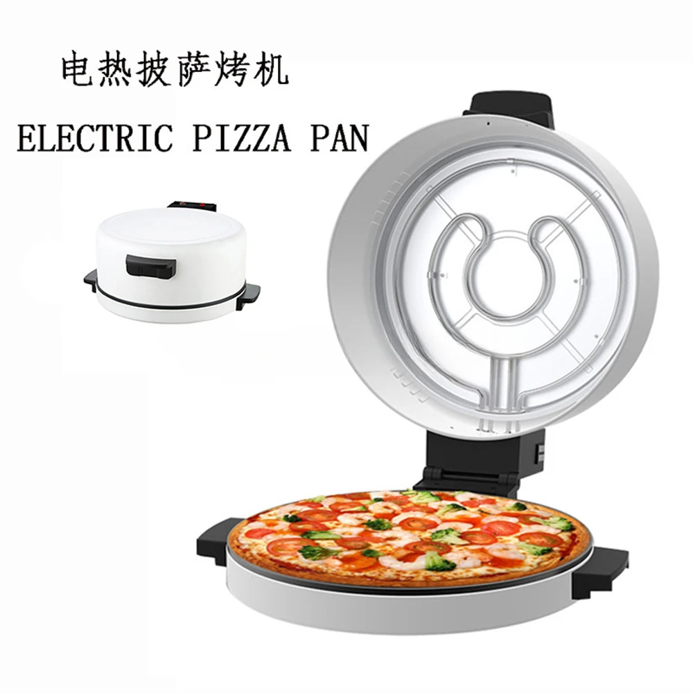 Household Multi Functional Electric Pizza Machine, Roast Steak Bread Maker, Non Stick Pot Coating, 30cm