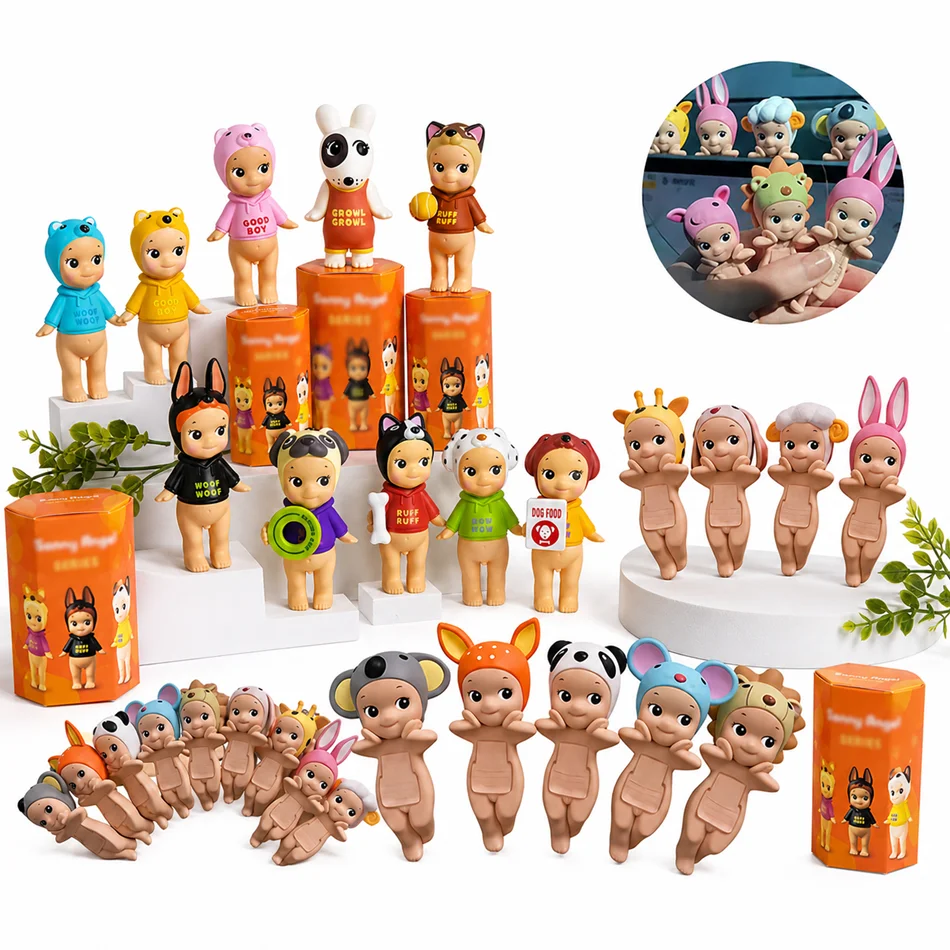 Figuras Miniatura de la Serie Perros Adorables 2026, Figuritas de PVC con Cabeza de Animal Kawaii, Juguetes Coleccionables en Caja Sorpresa