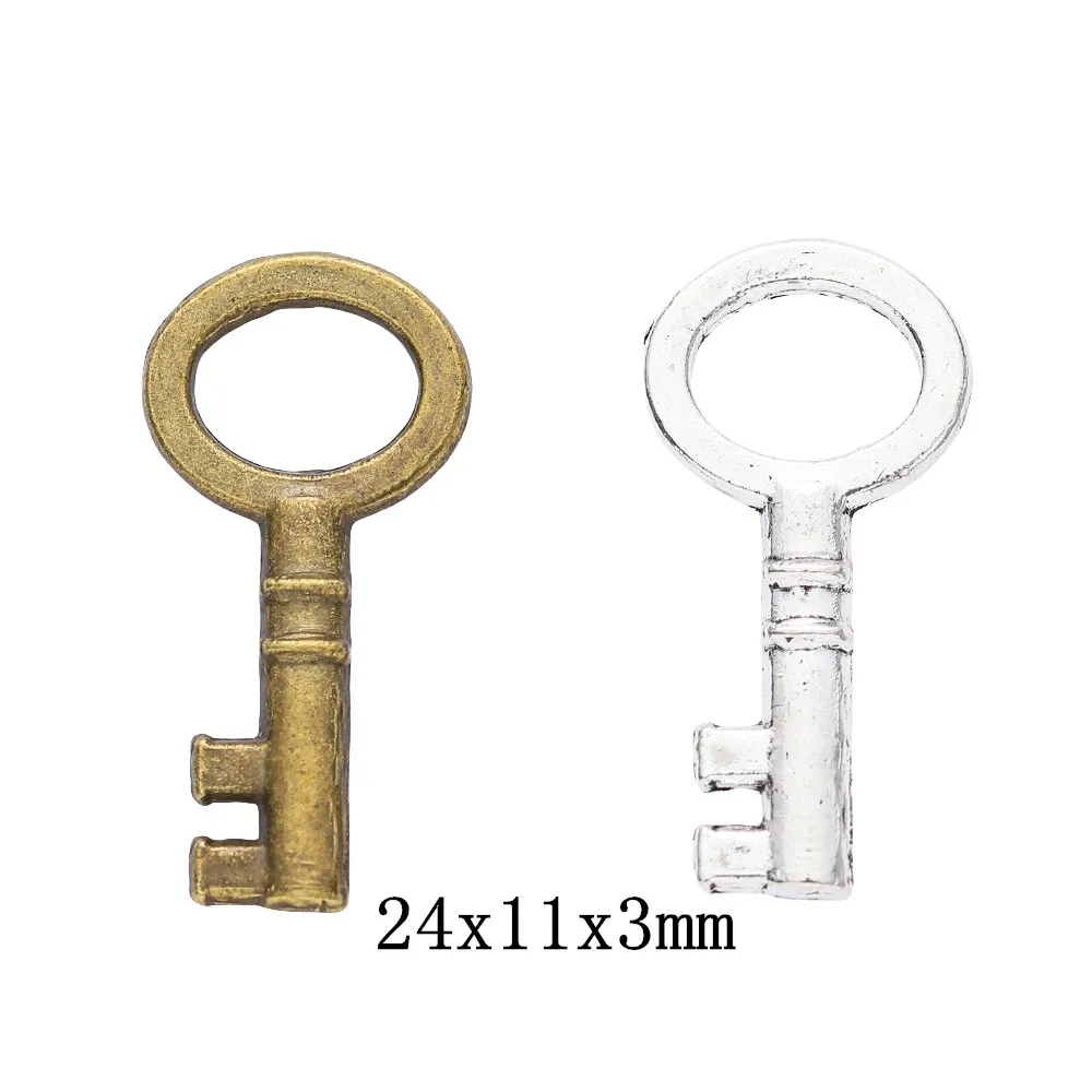 

60pieces (key) vintage zinc alloy charm metal pendant DIY jewelry discovery making accessories 1874