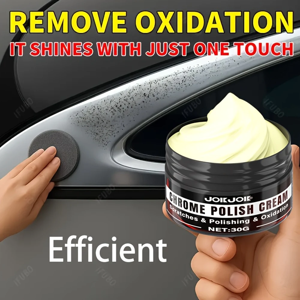 JOKJOK New Chrome Restore Cream 30ml- Instant Oxidation Remover, Universal Metal Polish, Mirror Shine for Cars & Motorcycles