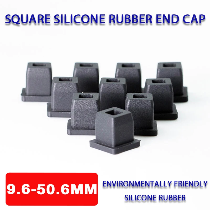 

Black Square Silicone Rubber End Cap 9-50mm T Type Hole Plug Cover Blanking End Cap Tube Inserts Bung Seal Stopper Sealing Plug