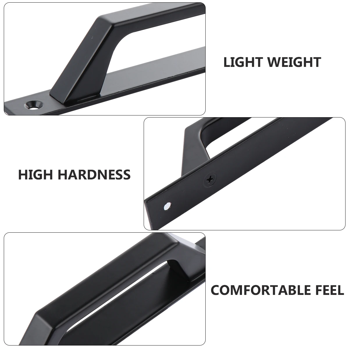 

Alloy Door Handle Durable Corrosion Resistant Industrial Barn Door Pull Easy Install for Bathroom Closet Gate Wood Metal