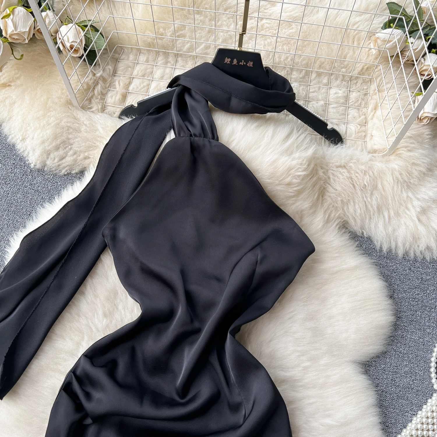 Ele Satin Wrap Neline ort Dr Damska Wyszczuplająca Talia Pure Desire Sle Sexy Bodycon Spódnica Koreańska Wersja Wysoki Stan