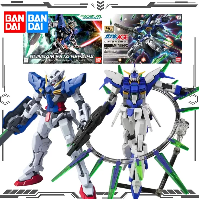 Bandai HG 1/144 GN-001REⅡ Gundam Exia Repair Ⅱ AGE27 Gundam Mobile Suit Gundam 00 Model Kit Collectible Model Ornaments
