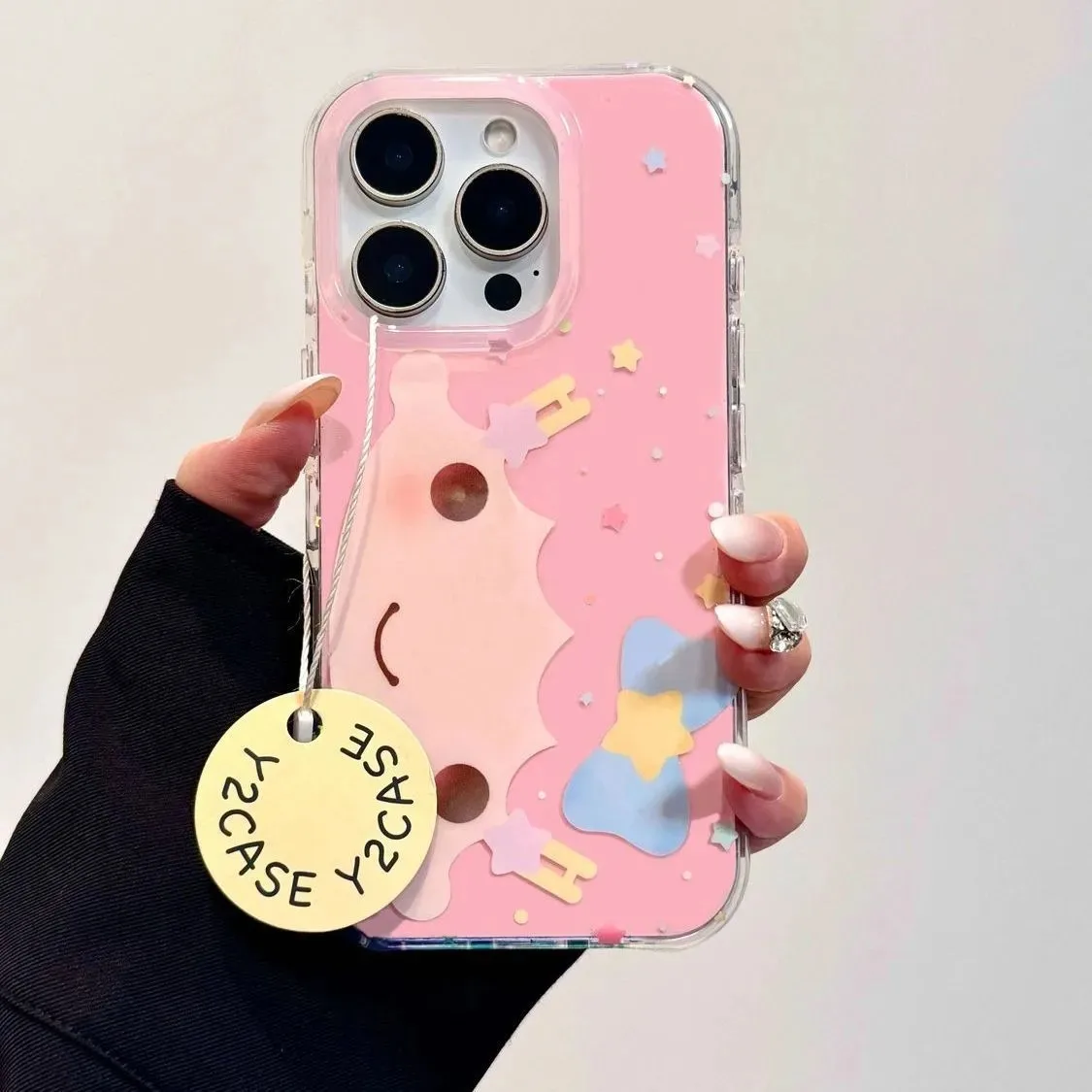 Criativo rosa azul estrela boneca kawaii casal caso de telefone para samsung galaxy a56 a36 a26 a73 a72 a55 a54 a53 a52 a34 a33 a23 4g 5g