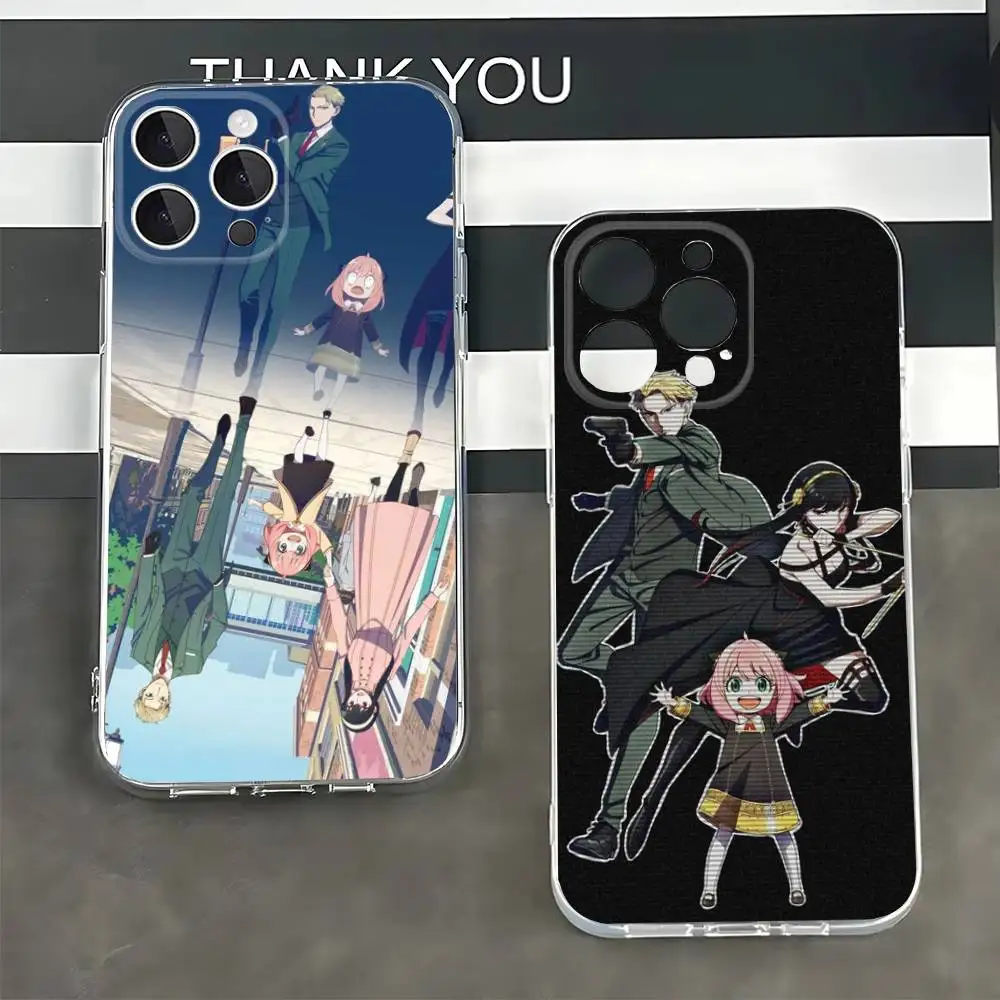 Coque de téléphone SPY x Family-g pour iPhone 17, 16, 15, 14, 13, 12, 11 Pro, Max, Plus, X, XS, XR, SE4, E Mini, transparente et souple