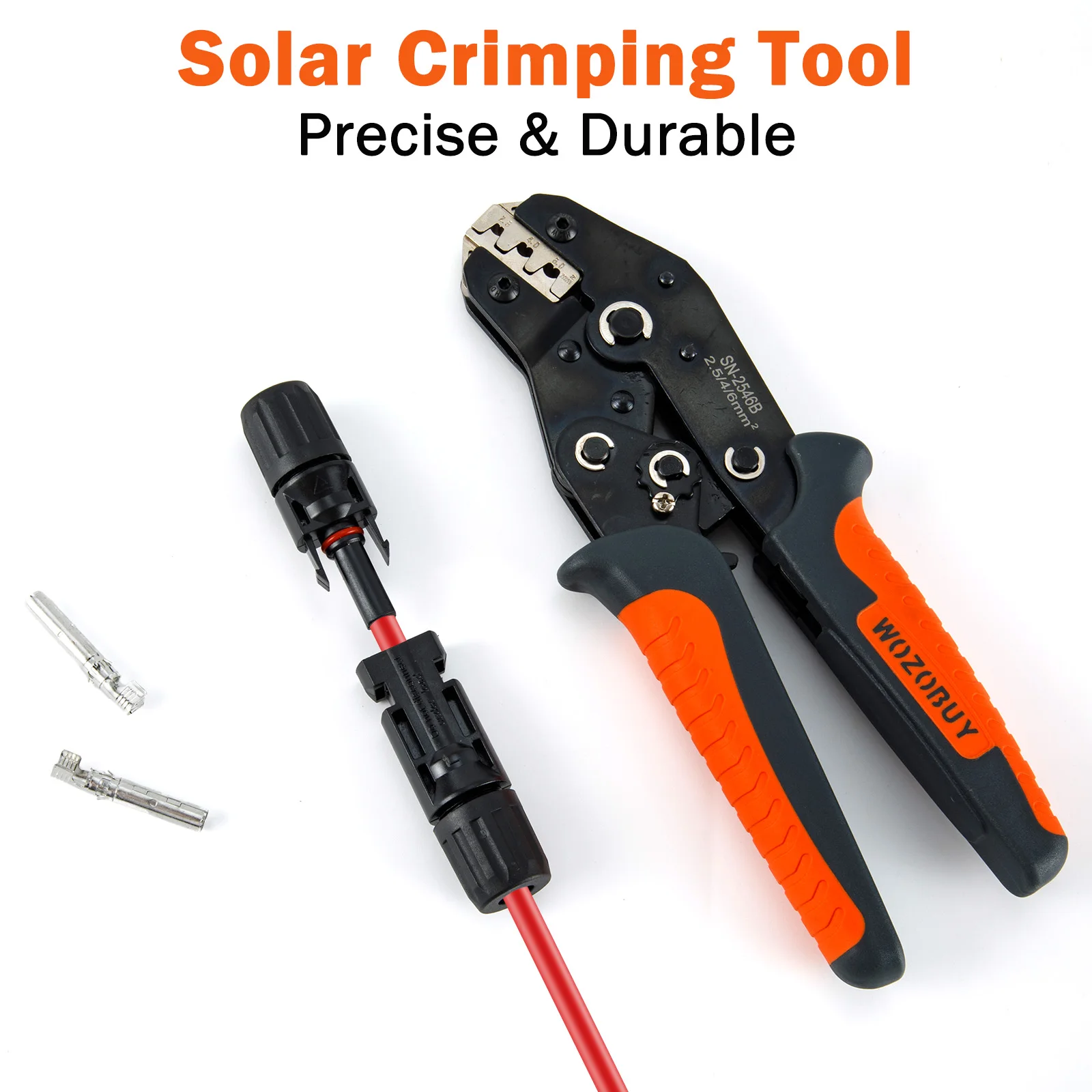 Solar-PV-Panel-Crimpwerkzeug-Set, 2,5/4/6mm² Crimper für Solarpanel-Kabelverbinder - Neuer ergonomischer Anti-Rutsch-Griff - SN-254 – Detail 4