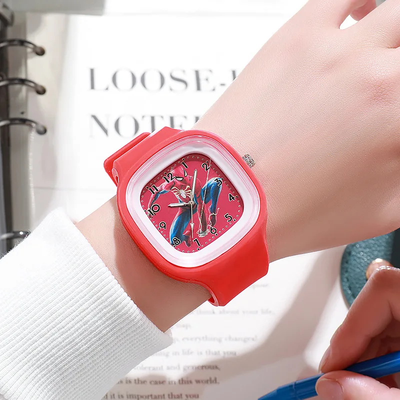 Disney Marvel Children Watch Kids Watches Silicone Wrist Strap Sports Spider Man Children Quartz Wristwatch Girls Toys