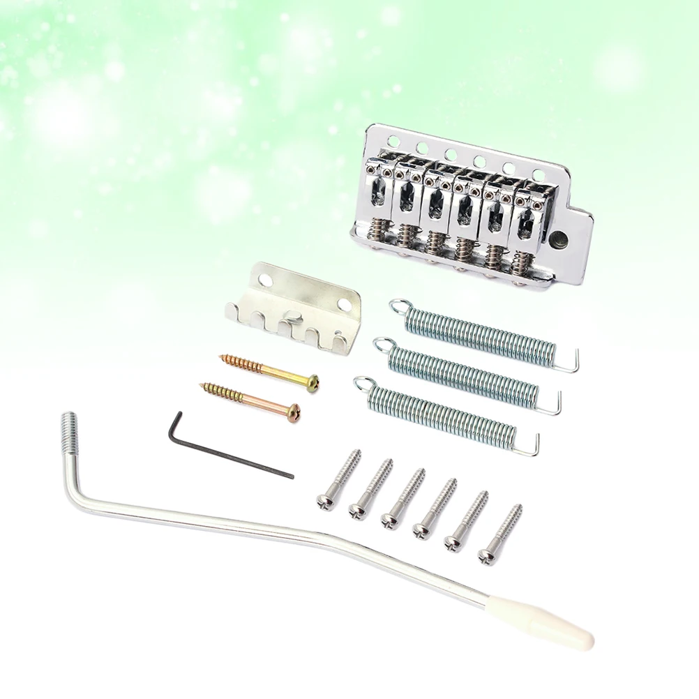 

Guitar Bridge Kit 6 String Flat St Saddle Single Tremolo System For Electric Guitar Left Handed Accessories Instrument Parts