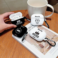 Omerta Maes Shockproof Protective Glossy HD Hard PC Earphone Cover Case For AirPods 1 2 3 4 Pro Pro2 with Metal Hook