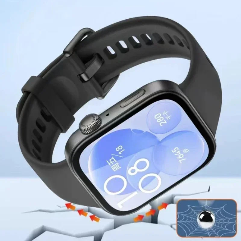Casing kaca+pc definisi tinggi untuk Huawei Watch Fit 3, pelindung layar anti gores untuk Huawei Watch Fit 3