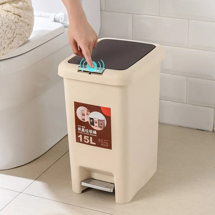 Imagem -03 - Lixeira Simples de Pedal Estilo Japonês Desorganização de Cozinha Doméstica Balde de Vaso Sanitário Quarto Estudo Cesta de Papel 20l