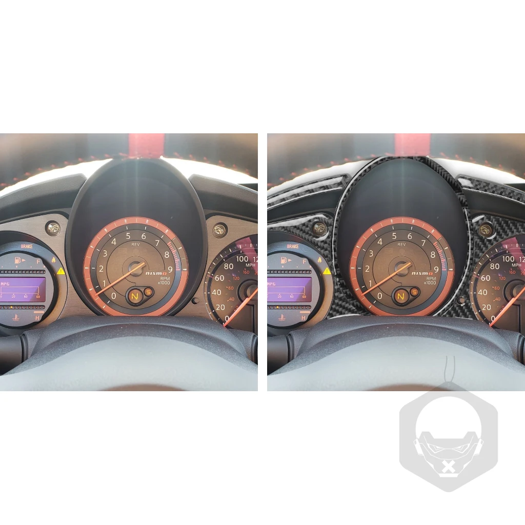 For Nissan 370Z Z34 2009-UP Carbon Fiber Instrument speedometer display Panel Trim Car Interior Accessories Decorative Stickers