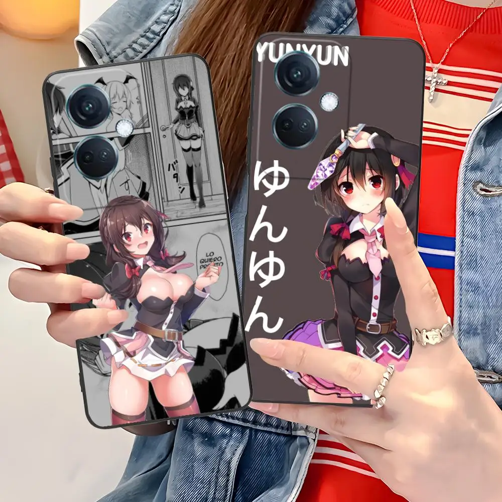 حافظة هاتف محمول Konosuba Yunyun لهاتف OPPO Find X9 X8 X7 X6 X5 X3 X2 Plus s Pro Ultra Lite غطاء طباعة ملون جميل