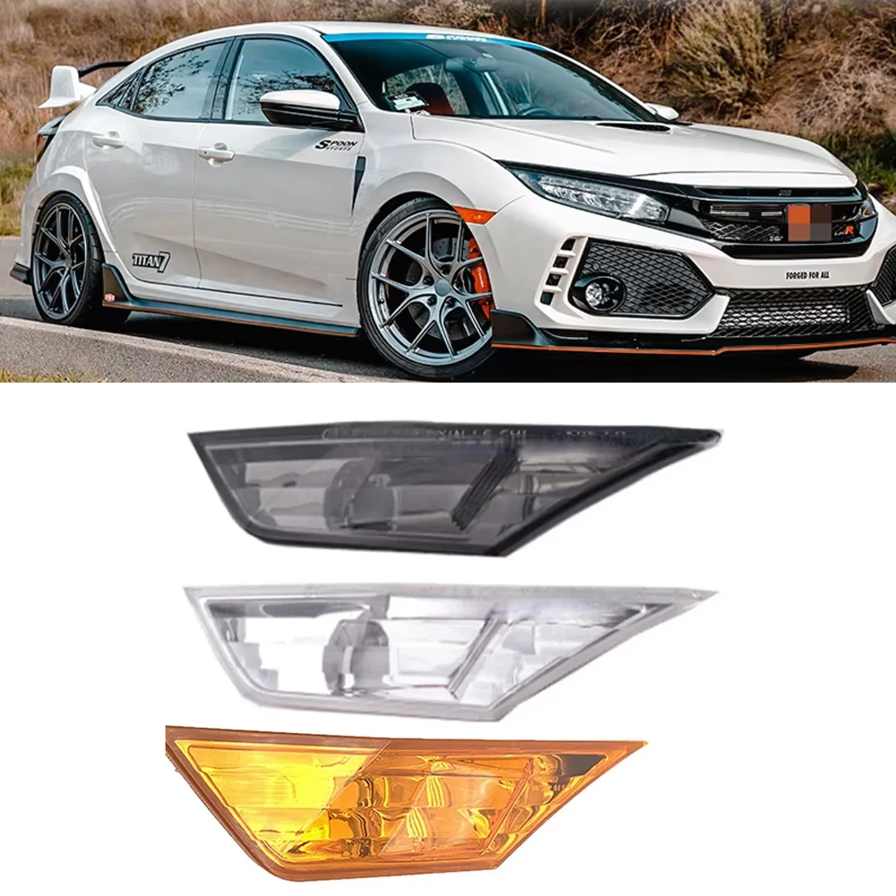 

Left Right OEM JDM Clear Side Marker Lamp Lens For 2016-up 10th Gen Honda Civic Sedan/Coupe/Hatchback Turn Signal Marker Light