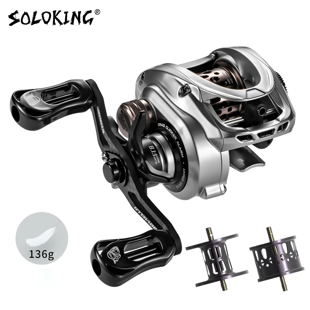 acura fishing reel SOLOKING Acura 136g Ultra Light Baitcasting Reel BFS Baitcasting Fishing  Reel 7.1/8.1 Gear Ratio 11+1BB 4KG Power Baitcaster