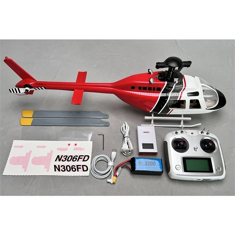 Roban Yuebang 450bell206 Bell Unmanned Helicopter Simulation Professional Remote-Controlled Helicopter Rtf Hand To Hand Flight