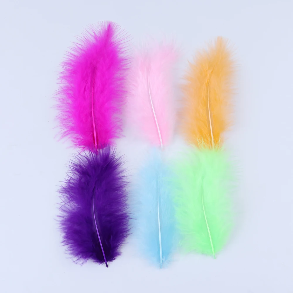 50/100pcs Colorful Fluffy Turkey Feathers for Jewelry Making Marabou Feather for Crafts Clothes Decor Dream Catcher Decoration