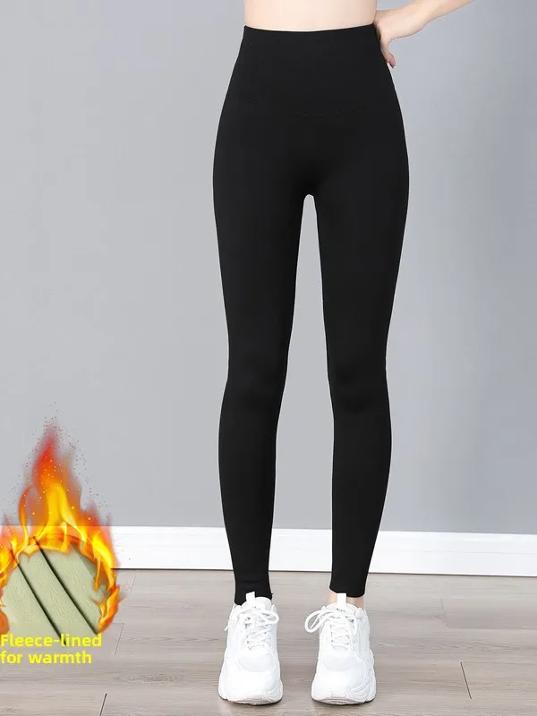 TUCANO ハイウエスト Fce-Lined Thi arkskin パンツ レディース ヨガ フィット パンツ 秋冬新作 Sle 暖かい カジュアル レギンス