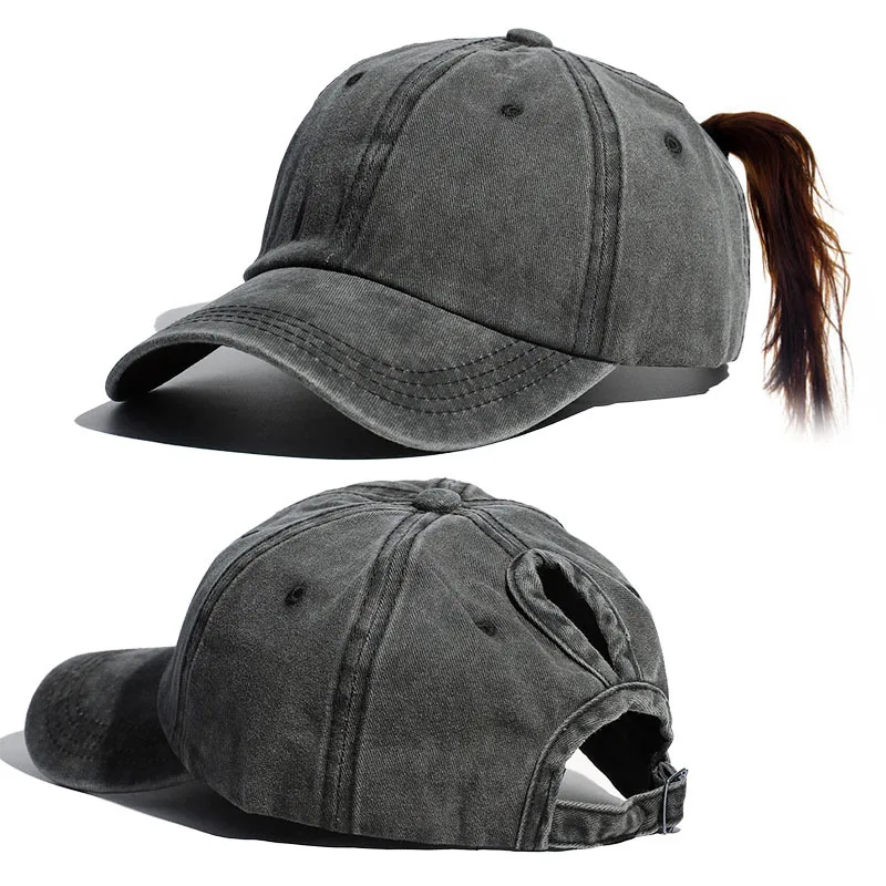 High Ponytail Baseball Cap for Women Spring Summer Sun Hat Running Snapback Hat Messy High Bun Women\'s Caps Female