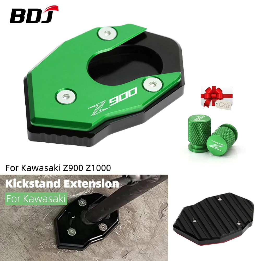 BDJ Z900 Kickstand Extender Motorcycle Accessories Kickstand Side Stand Enlarge Foot Extension Pad For Kawasaki Z1000