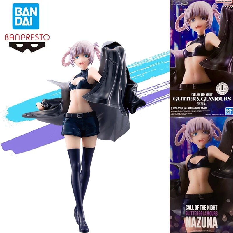 Instock Brand New Bandai Banpresto Yofukashi No Uta Temporada 2 Anime Figuras de Ação Modelo Glitter Glamours Nanaya 22Cm Decoração