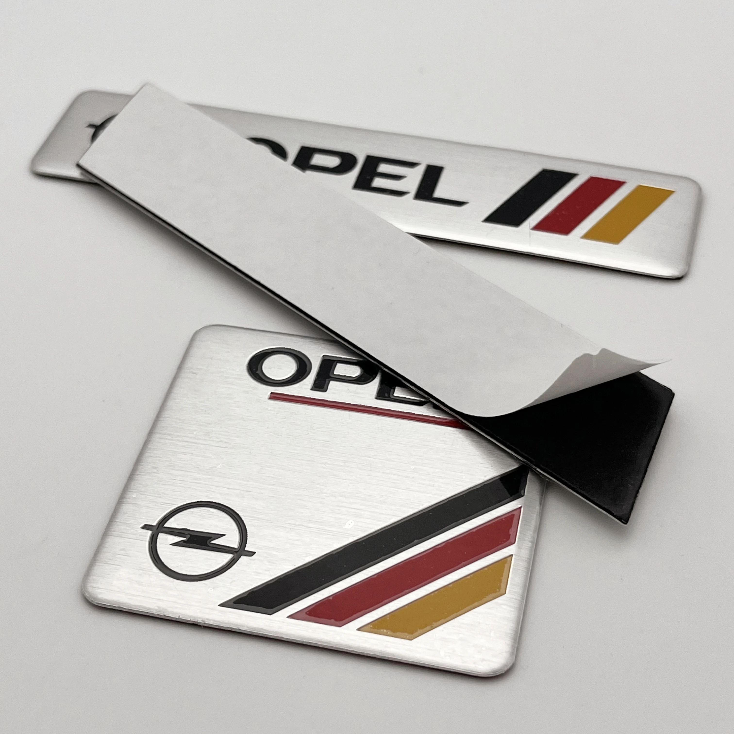 1Pcs OPEL English Logo Car Sticker Rectangular Square FitFor OPEL CORSA Car Rear Trunk Side Body Modified Decorative Accessories