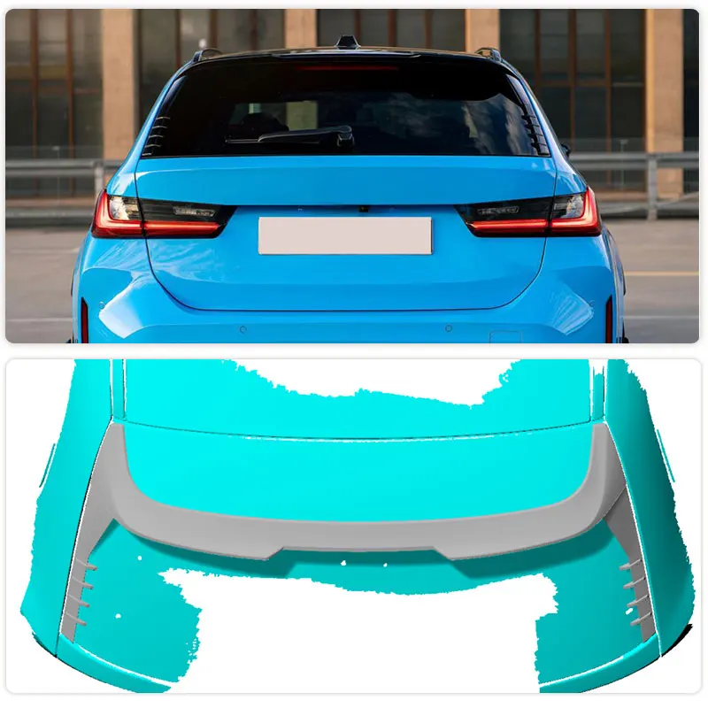 Carbon Faser Auto Hinten Dach Spoiler Flügel Für BMW M3 G81 2021-2023 3 Teile/satz Racing Dach Spoiler Flügel