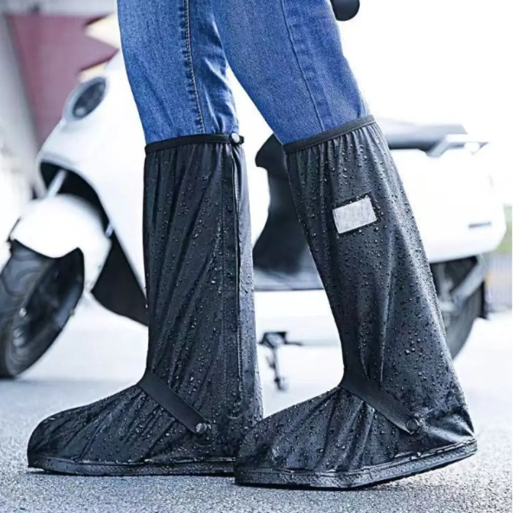 المرأة أحذية المطر عالية أنبوب 42 سنتيمتر طويل القامة غطاء الحذاء دائم سميكة عدم الانزلاق أغطية الحذاء الاستخدام في الهواء الطلق