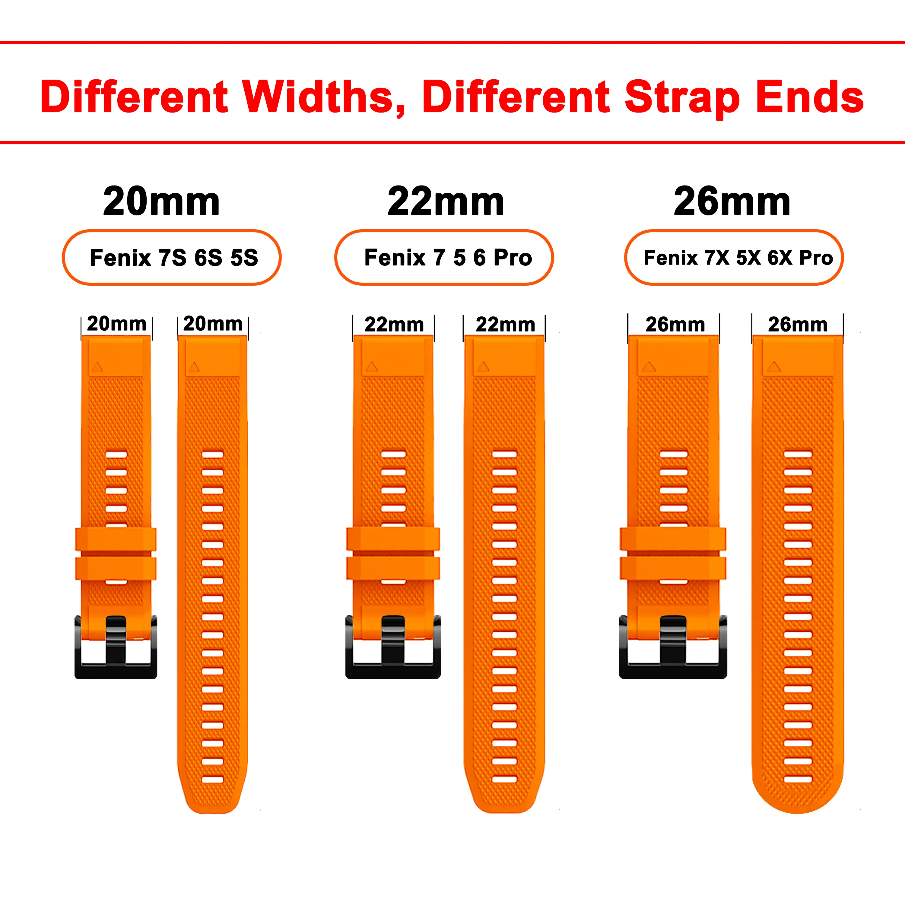 20 22 26MM Silicone Watchband for Garmin Fenix 5X Plus 5 5S 6X 6 6S Watch Strap Bracelet for Fenix 7X 7 7S Pro Epix Pro gen2 945