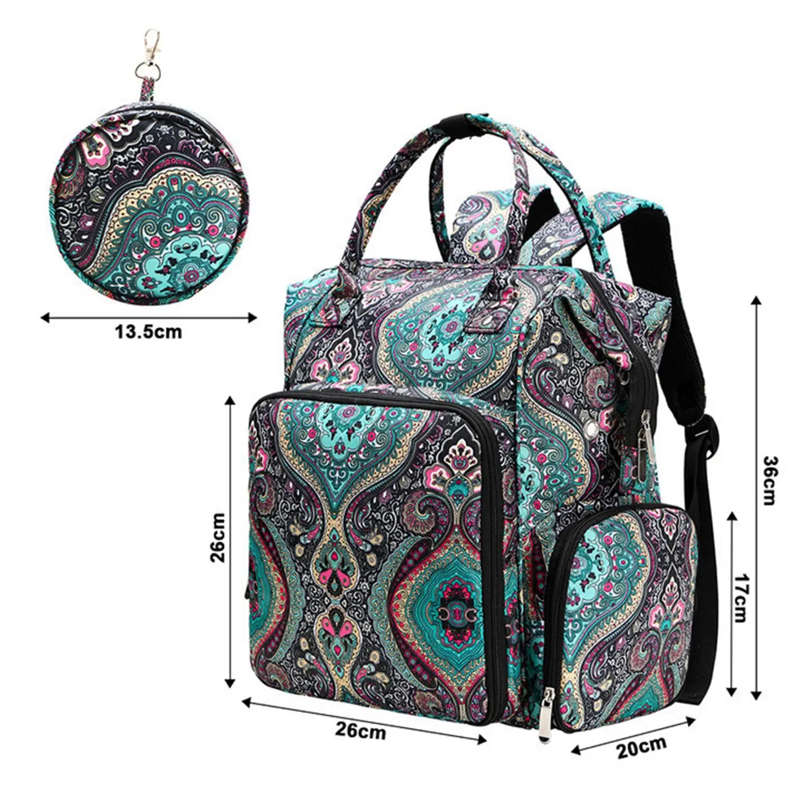 Crochet Backpack Multi Pockets Storage for Household Traveling Sewing Tools