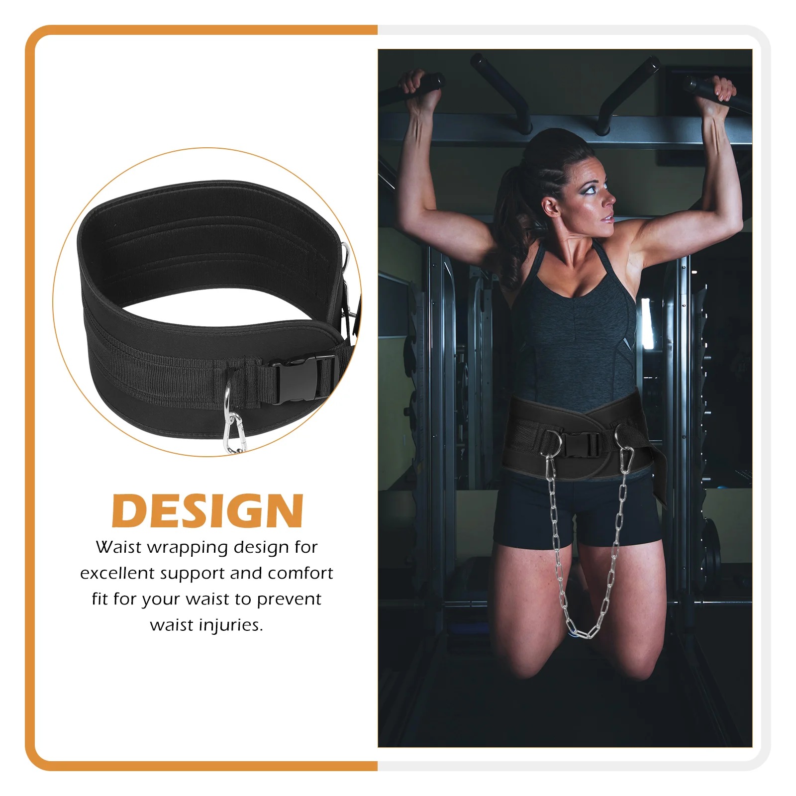 Fitness Weight Belt Sports Belts for Exercises Chain Training Suspend Dipping with Thicken Equipment