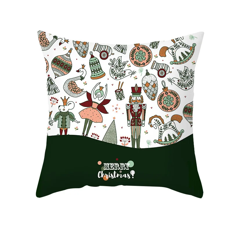 Christmas Sofa Throw Pillow Cover Noel King Queen Natal  Tree   2024 Happy New Year  Home Decor